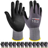 Gasoline safety gloves extra micro-foam nitrile palm dots improve grip in light oils