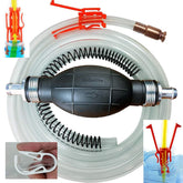 GasTapper Deluxe siphon pump action for fast fuel transfer