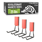 Gator Magnetics MIDI 4-in open hook on steel door showing strong hold