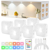 GBEAST 6-pack under cabinet lights highlight display shelves with crisp, focused beams.