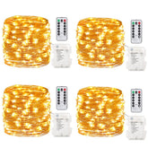 GDEALER 50-LED fairy lights on a battery box for versatile indoor placement