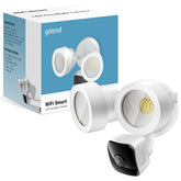 gdend wired floodlight camera front view highlighting 3K UHD clarity for day and night security.