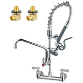 Gdyfdskin commercial sink faucet with 8inch-center wall mount for busy kitchens.