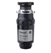 GE Disposall continuous-feed half-hp motor powers quick grinding.