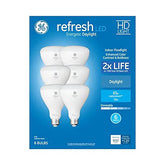 GE Refresh BR30 LED bulb 6-pack front view delivers bright daylight for active spaces.