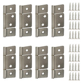GEAIN three-leaf non-mortised hinge satin nickel close-up shows durable finish and smooth operation.