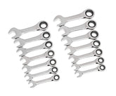 GearWrench 14 pc 12-point stubby set demonstrates compact access in tight spaces for quick adjustments.
