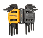 GearWrench 26-piece hex key set in a labeled caddy for quick access.