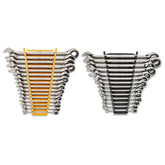 GearWrench 86702 ratcheting wrench set on rack for quick access.