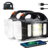 GEEBONFLUGENS solar flashlight front view shows portable power for outdoor trips