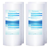 Geekpure 10-inch PP sediment filter 4-pack reduces silt and particles for cleaner whole-home water.