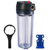 Geekpure 10-inch housing with clear viewing window for easy filter checks.