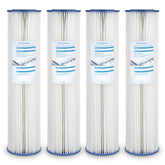 Geekpure four-pack 20-inch pleated sediment filter for whole-house protection
