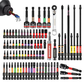 GEINXURN 82-piece impact bits set laid out in a case for versatile tasks