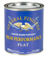General Finishes High Performance Topcoat 1 qt flat bottle for interior durability.
