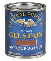 General Finishes Antique Walnut gel stain bottle ready for easy application and even color.