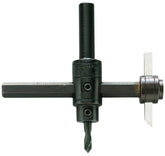 General Tools 55 Heavy Duty Circle Cutter shows the 1-3/4 to 7-7/8 inch range for precise hole sizing.