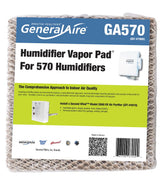 GeneralAire GA570 vapor pad base close-up showing hydrophilic coating for efficient humidity