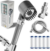 Generic filtered showerhead main view with filtration and chrome finish.