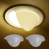 Generic recessed light cover front view with 40 percent translucence for softer lighting
