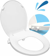 GenieBidet Right Side Round Seat demonstrates easy setup for round toilets and a clean feel.