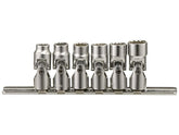 GENIUS TOOLS universal socket set in 1-4 drive enables versatile access in tight spaces