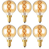 Genixgreen dimmable amber E12 bulb enhances chandeliers with warm, cozy glow.