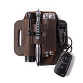 Gentlestache multitool belt sheath on belt for quick access to tools.