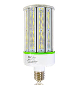 GEPLAD 400W LED corn bulb front view with bright daylight output