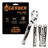 Gerber Dual-Force multitool blunt-nose pliers provide a strong grip for stubborn fasteners.