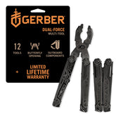 Gerber Dual-Force multitool closed with rugged grip for outdoor tasks