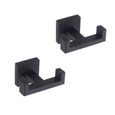 GERZWY AG1417B-BK matte black double towel hook wall mount for stylish bathroom organization