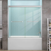 GetPRO sliding tub door shows adjustable width for a flexible bathroom fit.