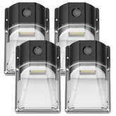 GGJIA 30W Mini LED Wall Pack with dusk-to-dawn sensor for outdoor lighting.