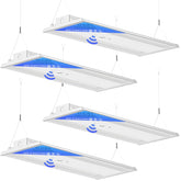 GGJIA LED linear high bay 4-pack for uniform warehouse lighting and easy installation