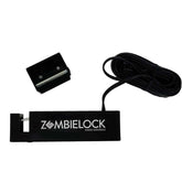 Ghost Controls AXZL ZombieLock installed on tubular gate for secure operation