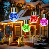 GIGALUMI 8-pack solar lanterns provide color-changing ambience for outdoor spaces