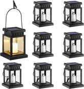 GIGALUMI 8-pack candle-effect lantern glow for cozy outdoor ambiance
