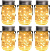 GIGALUMI hanging mason jar solar lights kit for easy outdoor setup