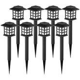 GIGALUMI solar outdoor lights glow warm white for garden ambience.