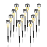 GIGALUMI solar light ground stake with warm white glow for outdoor paths
