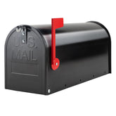 GIGYES mailbox front view with weatherproof black finish for outdoors