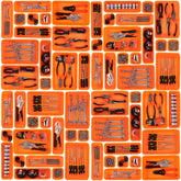 Giklux 3x3x2 orange tool box organizer tray helps keep small parts neatly sorted.