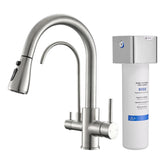 GIMILI 3-in-1 kitchen faucet with integrated water filter for clean, ready-to-use drinking water.