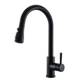 GIMILI black kitchen faucet with pull-down sprayer for daily use