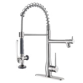 GIMILI kitchen faucet with pull-down sprayer for effortless rinsing