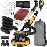 Gioventù drywall sander with vacuum attachment for cleaner dust control on job sites.