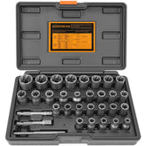 GIREORAN Upgrade bolt extractor kit case keeps tools organized for easy transport.