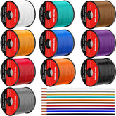 Gisafai 12 gauge red wire spool for automotive harness installations