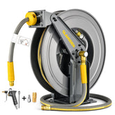 GLAHODEN 50 ft air hose reel with auto-rewind for a tidy workspace
